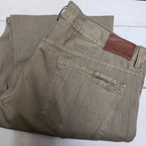HALSEY mens green/grey 40x34 jeans pants quality menswear since 1944